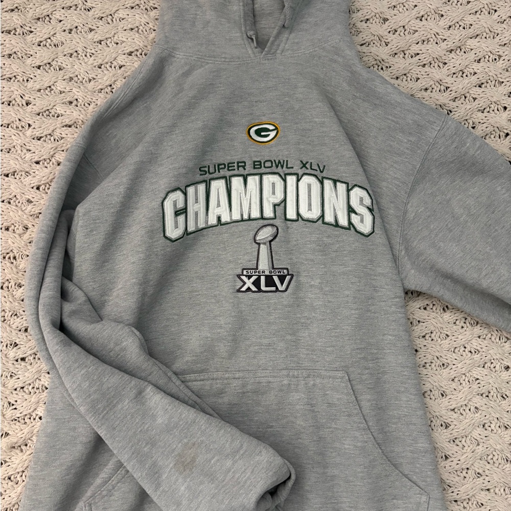 Reebok Gray Super Bowl XLV Hoodie